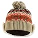 Trendy Apparel Shop Youth Size Kid's Warm Acrylic Brim Knit Winter Print Trapper Hat with Pom Pom