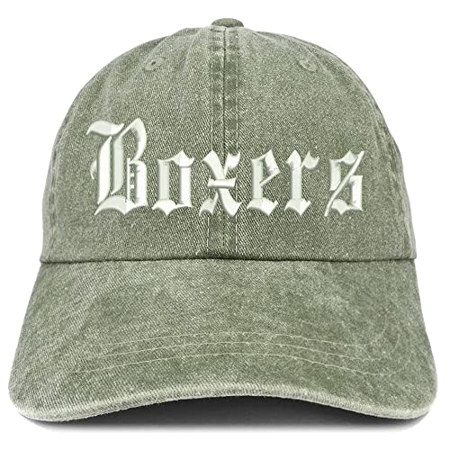 Trendy Apparel Shop Old English Boxers Washed Pigment Dyed Baseball Cap