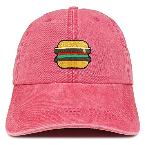 Trendy Apparel Shop Burger Patch Pigment Dyed Washed Baseball Cap