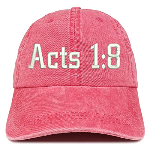 Trendy Apparel Shop Acts 1:8 Washed Pigment Dyed Baseball Cap