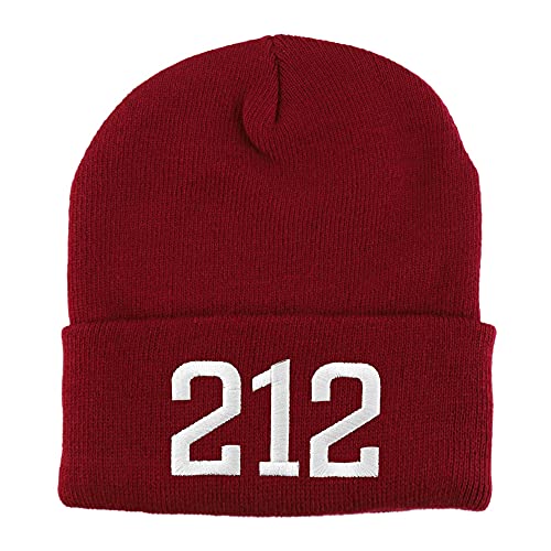 Trendy Apparel Shop New York City 212 Old English Embroidered Long Cuff Beanie