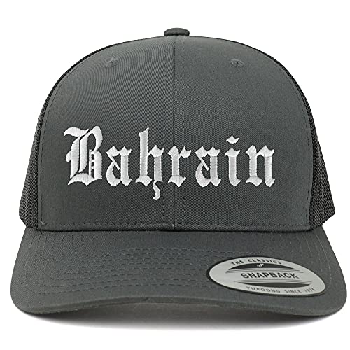 Trendy Apparel Shop Bahrain Old English 6 Panel Trucker Mesh Cap