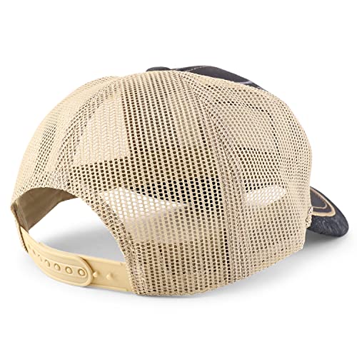 Trendy Apparel Shop America Flag Patch Embroidered Trucker Mesh Baseball Cap