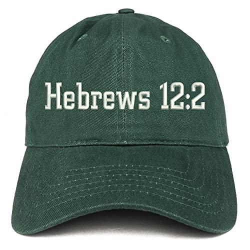 Trendy Apparel Shop Hebrews 12:2 Low Profile Soft Cotton Baseball Cap
