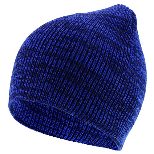 Trendy Apparel Shop 8 Inches Short Marled Knit Winter Beanie Hat