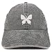 Trendy Apparel Shop Butterfly Embroidered Pigment Dyed Washed Baseball Cap