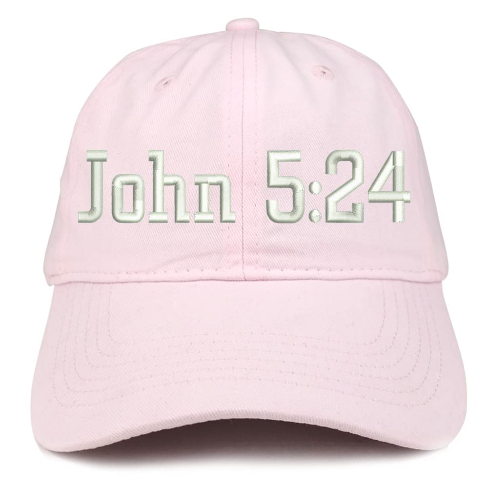 Trendy Apparel Shop John 5:24 Low Profile Soft Cotton Baseball Cap