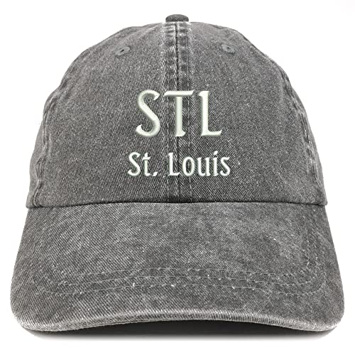 Trendy Apparel Shop STL St. Louis Embroidered Pigment Dyed Washed Baseball Cap