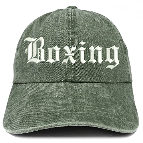 Trendy Apparel Shop Old English Boxing Washed Pigment Dyed Baseball Cap