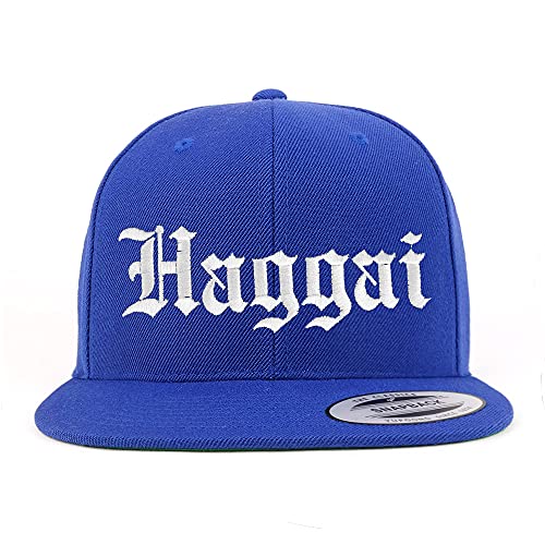 Trendy Apparel Shop Haggai Old English Embroidered Flatbill Snapback