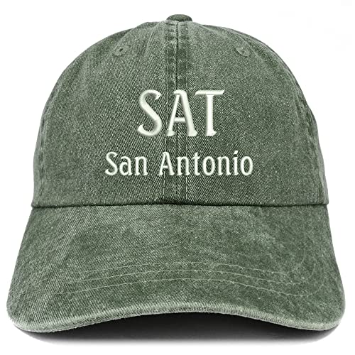 Trendy Apparel Shop SAN San Antonio Embroidered Pigment Dyed Washed Baseball Cap