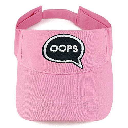Trendy Apparel Shop Oops Patch Cotton Summer Visor Cap