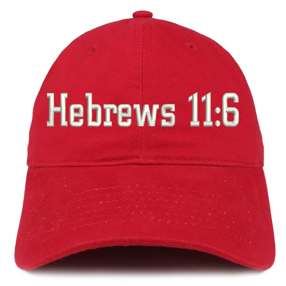 Trendy Apparel Shop Hebrew 11:6 Low Profile Soft Cotton Baseball Cap