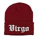 Trendy Apparel Shop Virgo Old English Embroidered Long Cuff Beanie