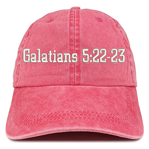 Trendy Apparel Shop Galatians 5:22-23 Washed Pigment Dyed Baseball Cap