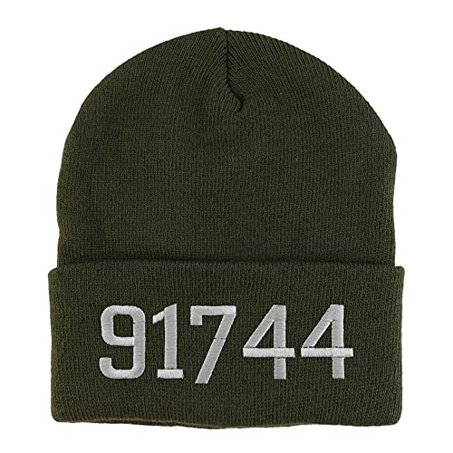 Trendy Apparel Shop 91744 La Puente CA Old English Embroidered Long Cuff Beanie