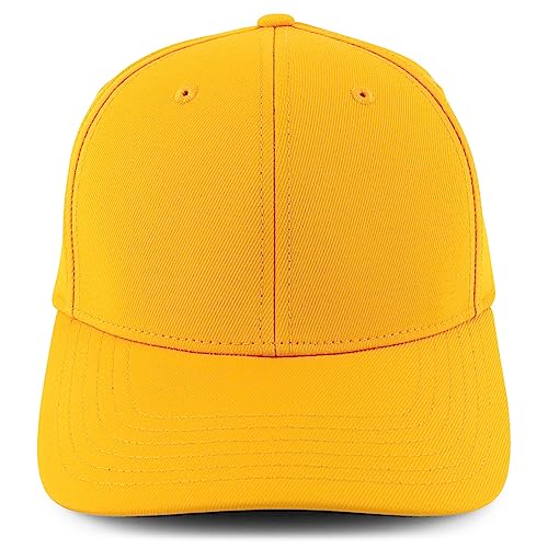 Trendy Apparel Shop Oversize XXL Plain Air Thru Structured Curved Bill Fitted Cap