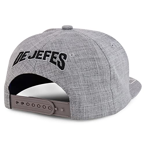 Trendy Apparel Shop El Jefe Embroidered 100% Cotton Flatbill Snapback Cap