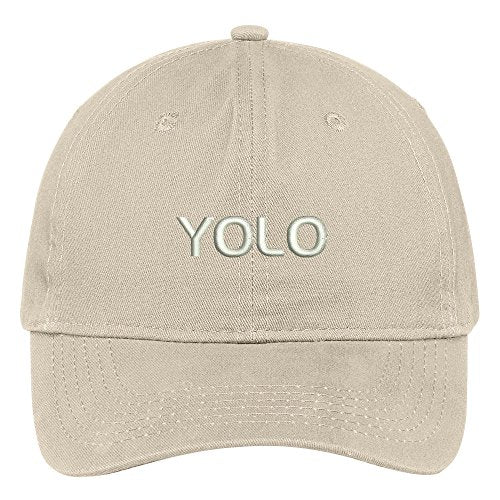 Trendy Apparel Shop YOLO Embroidered Adjustable Cotton Cap