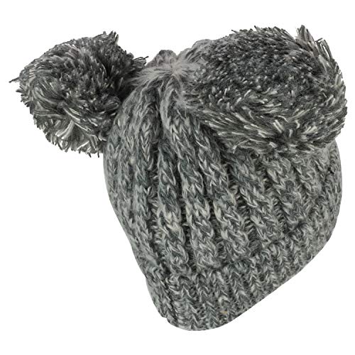 Trendy Apparel Shop Pom Pom Ears Winter Cable Knit Cuff Long Beanie