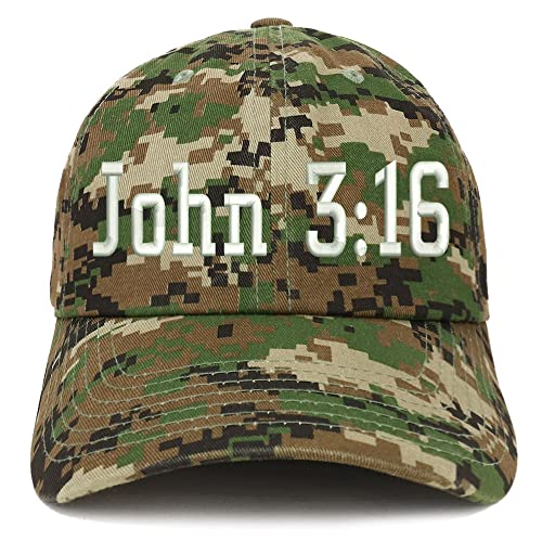 Trendy Apparel Shop John 3:16 Low Profile Soft Cotton Baseball Cap