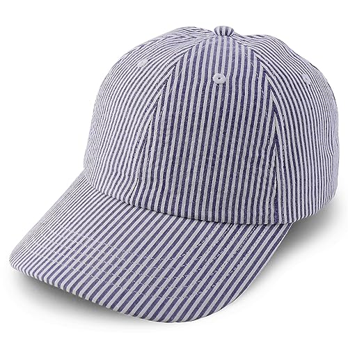 Trendy Apparel Shop Lightweight Unstructured Cotton Seersucker Baseball Cap