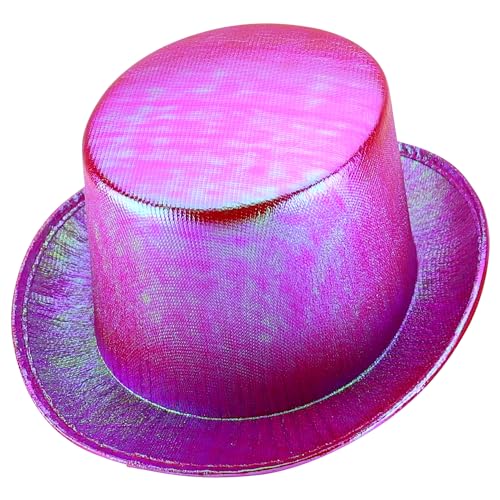 Trendy Apparel Shop Party Costume Metallic Glitter Top Hat