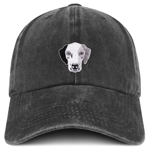 Trendy Apparel Shop Dalmatian Embroidered Patch Pigment Dyed Soft Cotton Baseball Cap