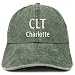 Trendy Apparel Shop CLT Charlotte Embroidered Pigment Dyed Washed Baseball Cap