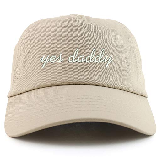 Trendy Apparel Shop Yes Daddy Embroidered 5 Panel Unstructured Soft Crown Baseball Cap