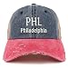 Trendy Apparel Shop PHL Philadelphia Embroidered Frayed Bill Trucker Mesh Back Cap