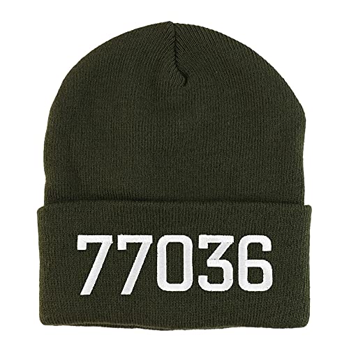 Trendy Apparel Shop 77036 Houston TX Old English Embroidered Long Cuff Beanie
