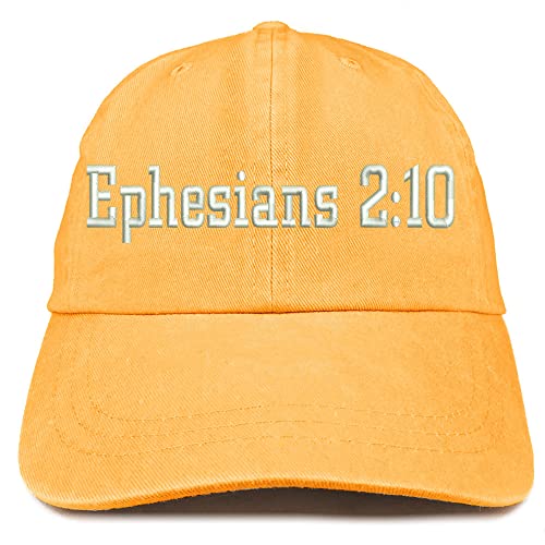 Trendy Apparel Shop Ephesians 2:10 Washed Pigment Dyed Baseball Cap