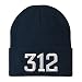 Trendy Apparel Shop 312 Chicago IL Old English Embroidered Long Cuff Beanie