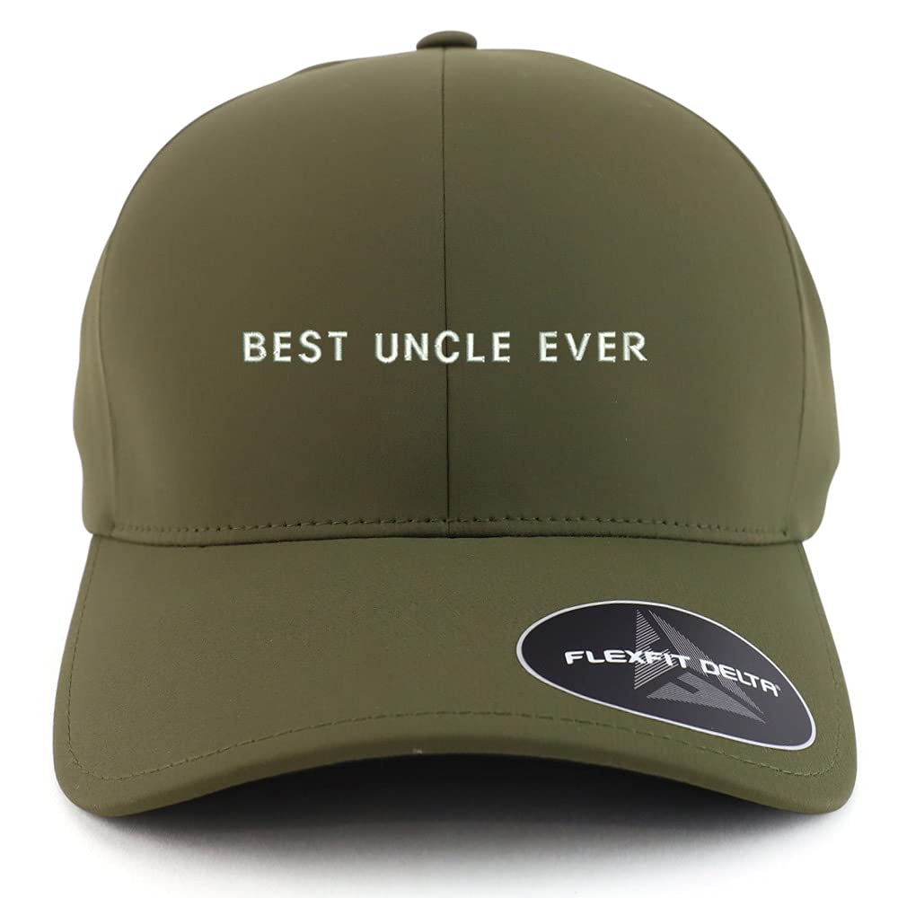 Trendy Apparel Shop Oversized XXL Best Uncle Ever One Line Embroiderd Athletic Fitted Baseball Cap