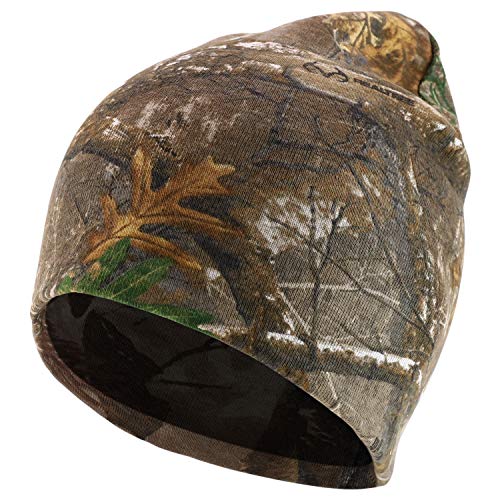 Trendy Apparel Shop Reversible Hunting Camo Short Beanie with Acrylic Lining