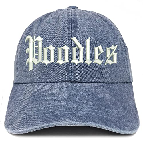 Trendy Apparel Shop Old English Poodles Washed Pigment Dyed Baseball Cap