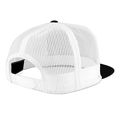 Trendy Apparel Shop Texas State Outline Embroidered 5 Panel Flat Bill Trucker Mesh Back Cap