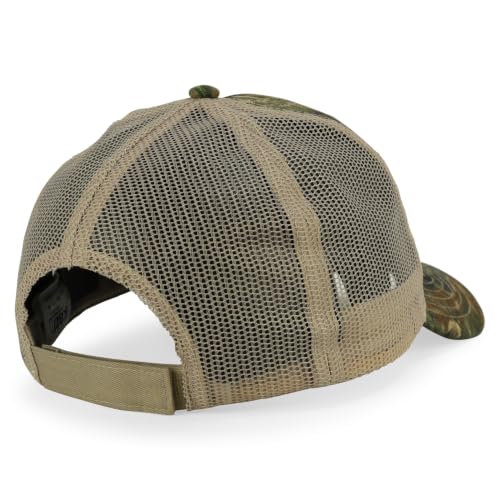 Trendy Apparel Shop Hunting Camouflage Adjustable Mesh Back Tucker Cap