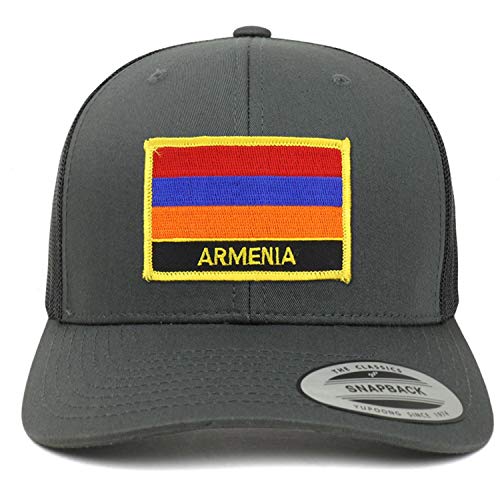 Trendy Apparel Shop Armenia Flag Patch Retro Trucker Mesh Cap