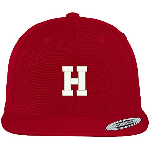 Trendy Apparel Shop Letter H Collegiate Varsity Font Initial Embroidered Baseball Cap