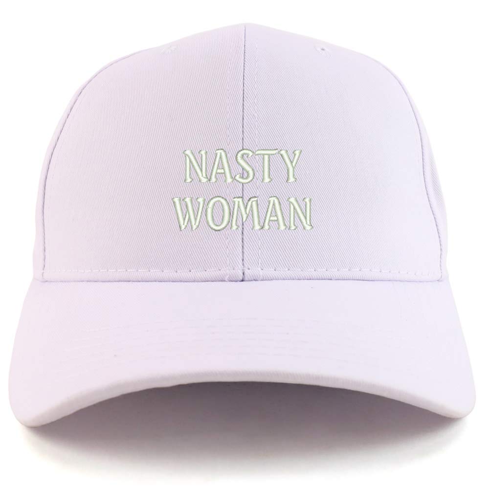 Trendy Apparel Shop Nasty Woman Embroidered Sturctured Baseball Cap