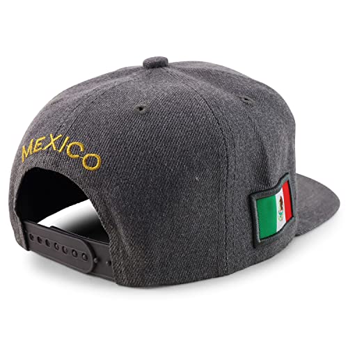 Trendy Apparel Shop Cities of Mexico Circular Logo Embroidered Flatbill Snapback Baseball Cap