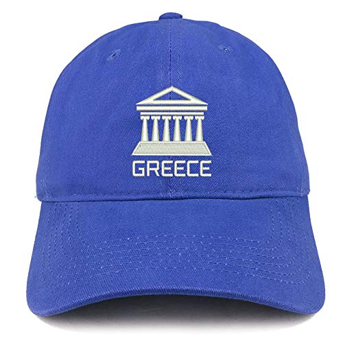 Trendy Apparel Shop Greece Embroidered Soft Crown 100% Brushed Cotton Cap
