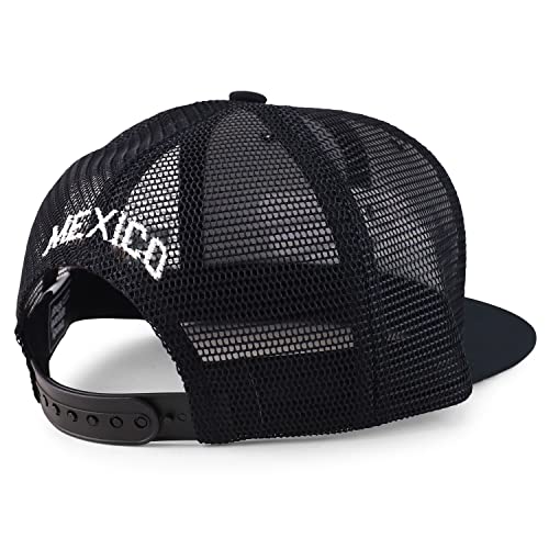 Trendy Apparel Shop Hecho En Mexico Eagle 3D Embroidered Flatbill Snapback Mesh Cap