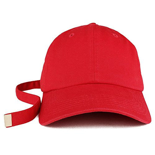 Trendy Apparel Shop Long Tail Strap Unstructured Adjustable Dad Hat