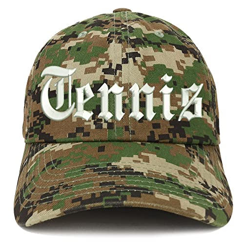 Trendy Apparel Shop Old English Tennis Low Profile Soft Cotton Baseball Cap
