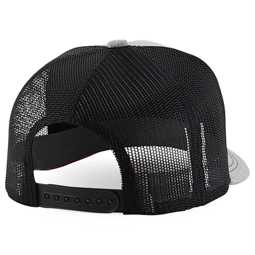 Trendy Apparel Shop 5 Panel Structured Trucker Cap with Mexico Flag Design Undervisor
