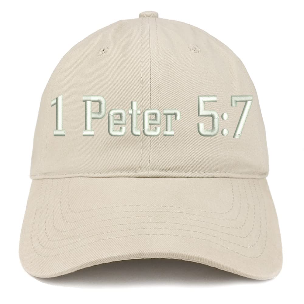 Trendy Apparel Shop 1 Peter 5:7 Low Profile Soft Cotton Baseball Cap