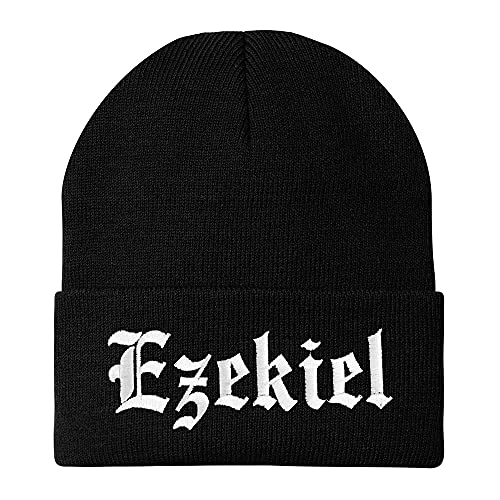 Trendy Apparel Shop Ezekiel Old English Embroidered Long Cuff Beanie